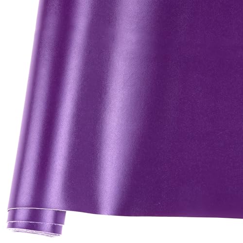 Ramya Smooth Solid Color Purple Faux Leather Sheets 1Rolls 12"X53"(30cm X 135cm),Faux Leather is Great for Handmade DIY Craft Projects, Bows,Leather Earrings (Purple) - color: Purple