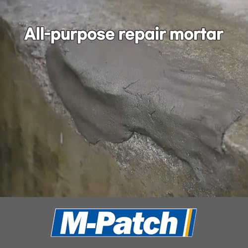 M-Patch – Fast-Setting Concrete Repair Mortar, High-Strength & Quick-Dry, 1 Pack (4.4 lbs), Walkable in 30 Min, Floors, Walls, Ceilings