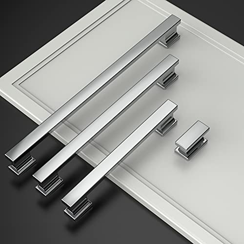 Asidrama 6 Pack 2891 Kitchen Cabinet Knobs Dresser Knobs Drawer Knobs Cabinet Hardware Zinc Knobs for Dresser Drawers - color: Polished Chrome, style: 6 Pack