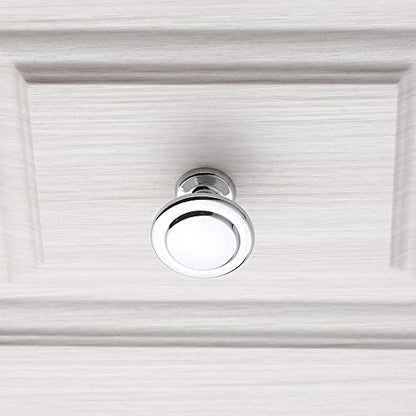 KOOFIZO 10 Pack Polished Chrome Cabinet Knobs Pull Round Single Hole 1960 - color: Polished Chrome, size: Knob 1 - 10Pcs, style: Round