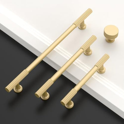 Asidrama 10 Pack Brushed Gold Kitchen Cabinet Knobs - color: Brushed Gold