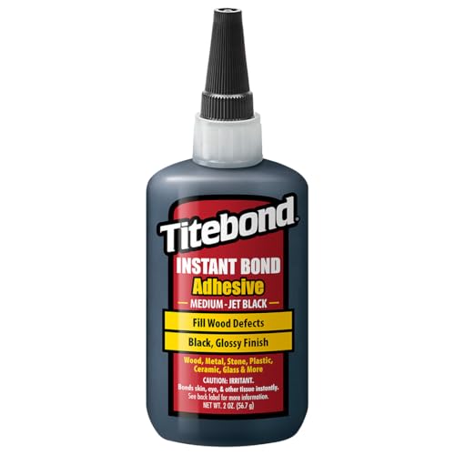 Titebond Instant Bond Medium CA Super Glue – Jet Black, Ethyl Cyanoacrylate Adhesive – 2 Oz. 8211 - size: 2 oz., style: Medium - Jet Black