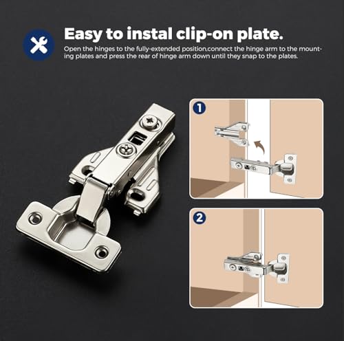 Ravinte Full Overlay Cabinet Door Hinges,105 Degree,60 Packs 30 Pair