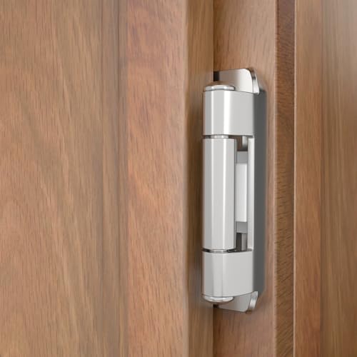 Chibery 20 Pack | 1/2 inch Overlay Semi Partial Wrap Around Cabinet Hinges, Self Closing Face Frame Variable Decorative Replacement, Kitchen Hardware, with Screw & Quiet Bumper (Satin Nickel) - color: Satin Nickel