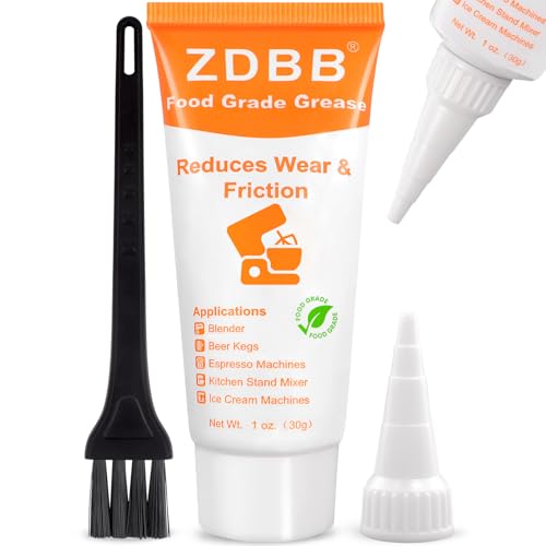ZDBB Food Grade Grease for Kitchenaid Stand Mixer Odorless Food Grade Equipment Lubricant with PTFE Espresso Machine Grease Sanitary Lubricant for Beer Kegs, Meat Slicer, Grinders, 1 oz 1-Pack - color: Grease for Stand Mixer, size: 1-Pack