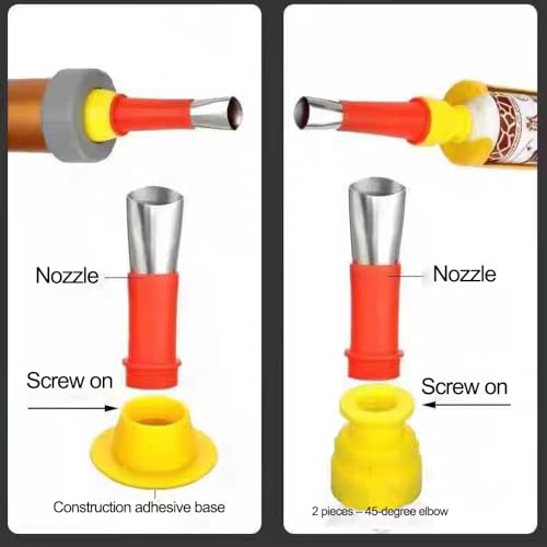 19pcs/22pcs, Plastic & Stainless Steel, Reusable Caulking Injection Nozzle Kit, Ergonomic Design, Professional Tool Set