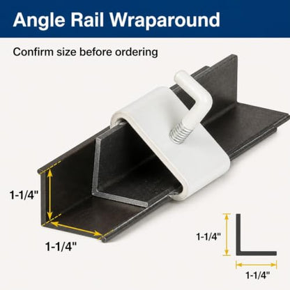 Prime-Line U 11310 Bed Frame Rail Clamp Kit, Fits 1 In. and 1-1/4 In.. Frames, Steel Construction, Zinc Plated (2 Sets)