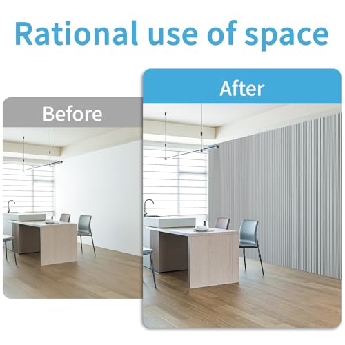 Art3d Fine Bar Design Slim Slat Wall Panel, 104 x 12 Inch, 4-Pack, Poplar - color: Fine Bar Poplar