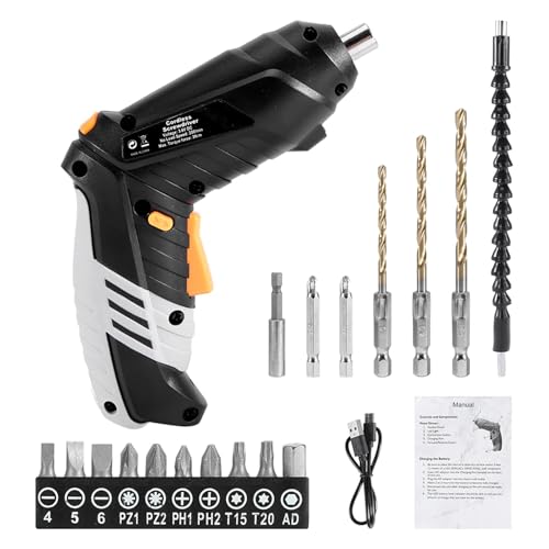 3.6V Cordless Electric Screwdriver Set, Mini Screwdriver Drill Set