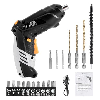 3.6V Cordless Electric Screwdriver Set, Mini Screwdriver Drill Set