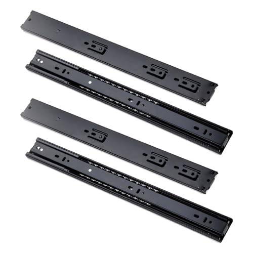 2 Pairs Soft Close Drawer Slides 20 inch Full Extension Heavy Duty Drawer Slides Ball Bearing Metal Drawer Runners Rails Track - size: 20 in.