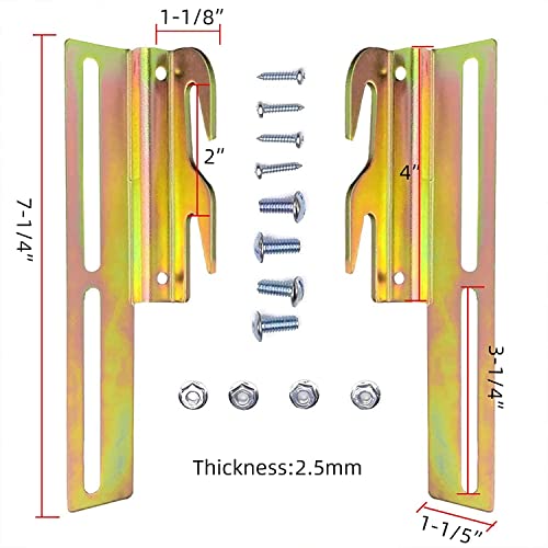 2Pcs #711 Bolt-On to Hook-On Bed Frame Conversion Brackets - color: 2Pcs Bed Frame Hooks