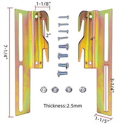 2Pcs #711 Bolt-On to Hook-On Bed Frame Conversion Brackets - color: 2Pcs Bed Frame Hooks