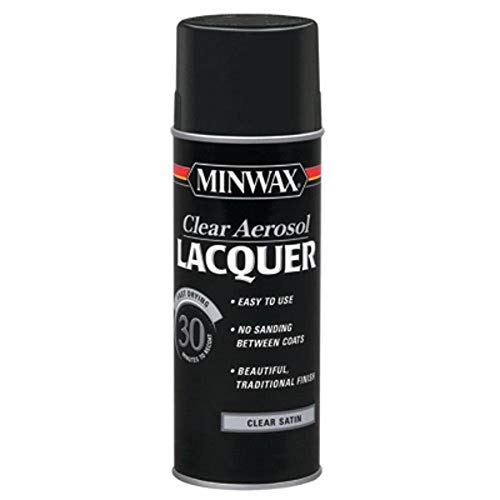 Minwax Clear Lacquer Spray, 12.25 oz., Satin Finish - size: 12.25 fl oz, style: Satin