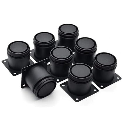 Stainless Steel Adjustable Furniture Legs 2 Inch - Black - 8pcs - color: Black, size: 2"
