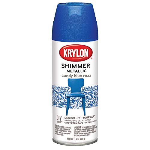 Krylon Shimmer Metallic Spray Paint, 11.5-Ounce, Blue - color: Blue