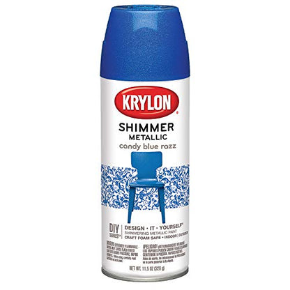 Krylon Shimmer Metallic Spray Paint, 11.5-Ounce, Blue - color: Blue