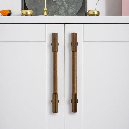10-Pack 3 Inch Hole Center Antique Brass Cabinet Pulls Solid Heavy Duty Cabinet Pull is Suitable for Drawers Dressers Handles Kitchens Bathroom cabinets - color: Antique Brass, size: 3 Inch(76mm) hole center
