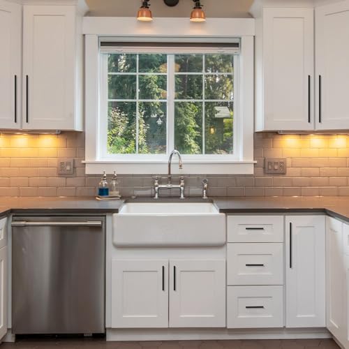 9BUILD 10 Pack Matte Black Cabinet Pulls 3 Inch Black Kitchen Cabinet Handles, Cabinet Hardware for Cupboard Drawer Pulls - color: Matte Black, size: 3"/76MM Hole Center, style: 10 Pack