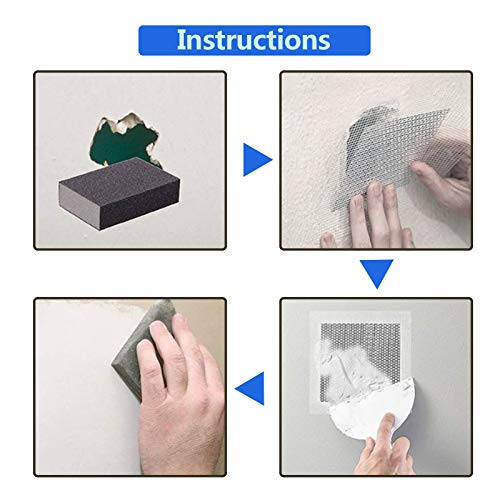 12pcs Drywall Repair Kit, 8" x 8" Aluminum Wall Patch - size: 8" x 8", 12 PCS