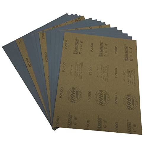 2000 Grit Wet Dry Sandpaper, 15PCS 9x11 Inch Silicon Carbide Sanding Sheets - style: Grit 2000