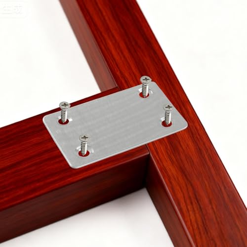 Murtenze 12 Pack Flat Mending Plate, 60 x 38mm Stainless Steel Straight Brace Repair Joining Fixing Bracket for Wood Furniture - size: 60 x 38mm