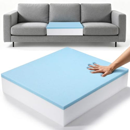 Couch Cushion Replacement, Dual-Layer Foam Cushions for Chairs, 26x24x6in - color: 1pcs - 6"x24"x26" - Dual-layer