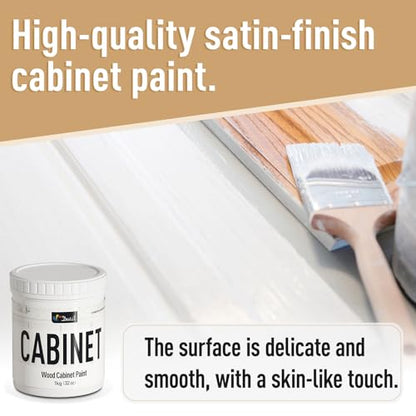 DWIL Cabinet Paint All Match - 32 OZ Black | Waterproof, No Sanding, Low Odor | Kitchen and Bathroom Cabinet Makeover Kit