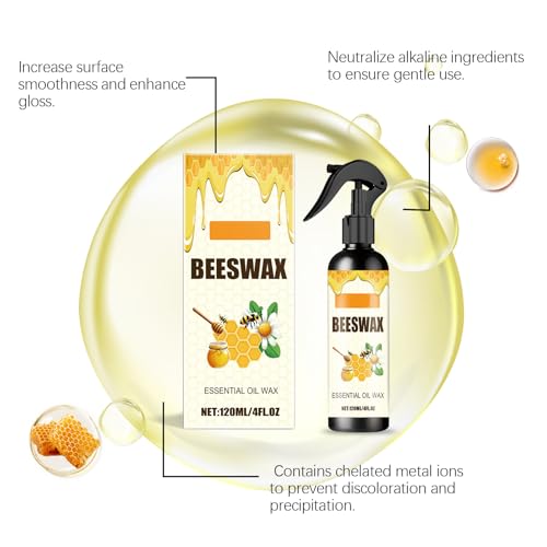 Beeswax Wood Polish Spray 4 fl.oz, Furniture & Hardwood Care