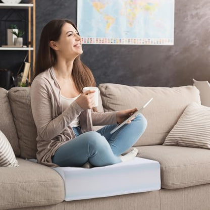 HOMBYS Memory Foam Couch Cushion Replacement, High Density Upholstery Foam Wrapped with Memory Foam & Polyester Batting, Sofa Cushions Inserts with Dacron Fiber Layer,with Removable Cover,6"x26"x26" - size: 6 inch Thick-26"x26"
