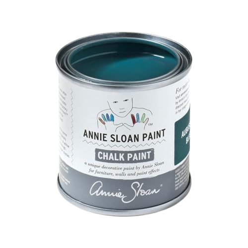 Annie Sloan Chalk Paint® (Aubusson Blue, 120 ml/4.06 Fl Oz) a unique decorative paint for furniture, cabinets and home décor with no sanding or priming - color: Aubusson Blue, size: 4 Fl Oz (Pack of 1)