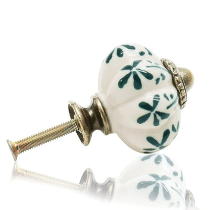 12pcs Ivory Pumpkin Knobs, Leaf Pattern Cabinet Knobs - color: Leaf, size: 12 Pieces