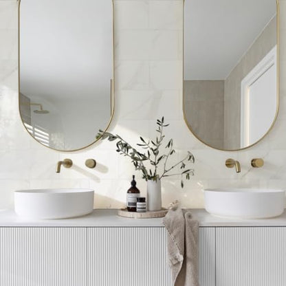 Vamos Tile Peel & Stick Backsplash, Glossy 22-Piece 6''x12'' Subway Tile - color: Statury White with White Grout