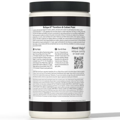 Retique It Chalk Furniture Acrylic Paint by Renaissance DIY, 32 oz (Quart), 32 Fl Oz, White - color: 02 Ivory Tower - Antique White, size: 32 Fl Oz (Pack of 1)