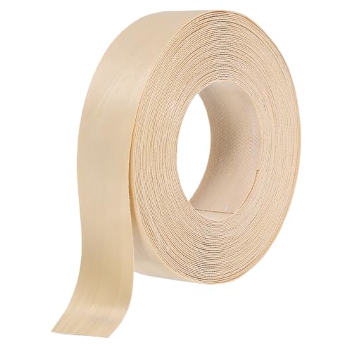 uxcell 1.5" x49 ft Veneer Edge Banding, Pre-Glued Iron on, Birch - color: Birch, size: 1.5" x 49 ft