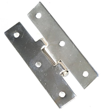 Renovators Supply Manufacturing H Cabinet Hinges 3.5 in. Chrome Finish Solid Cast Brass Kitchen Cabinet Hinge with Hardware Pack of 6
