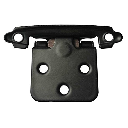 Traditional Flat Black Cabinet Hinge Variable Overlay 10 Pack - size: Flat Black