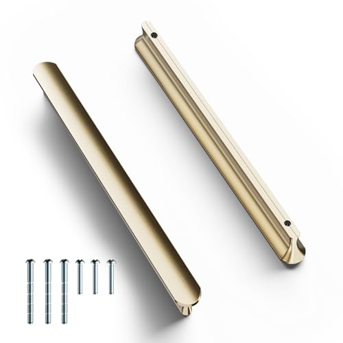 Cobbe 10 Pack Champagne Bronze Cabinet Pulls 6-5/16 inch (160mm) Hole Centers Gold Kitchen Cabinet Handles Drawer Pulls Dresser Handles Cabinet Door Handles Cabinet Hardware - color: Gold 10 Pack, size: 6-3/8" hole center spacing