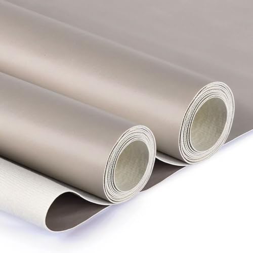 Faux Leather 2 Yards 58" x 72", 0.6 mm Thick Upholstery Leather PU Fabric Synthetic Leather Material Vinyl Leather Sheets for Upholstery Crafts, DIY Sewing, Sofa (Gray_Thin and Light Weight Material) - color: Gray_smooth Surface_2 Yards