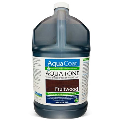 Aqua Coat Aqua Tone Water-Based Wood Stain (Gallon, Fruitwood) - color: Fruitwood, size: Gallon
