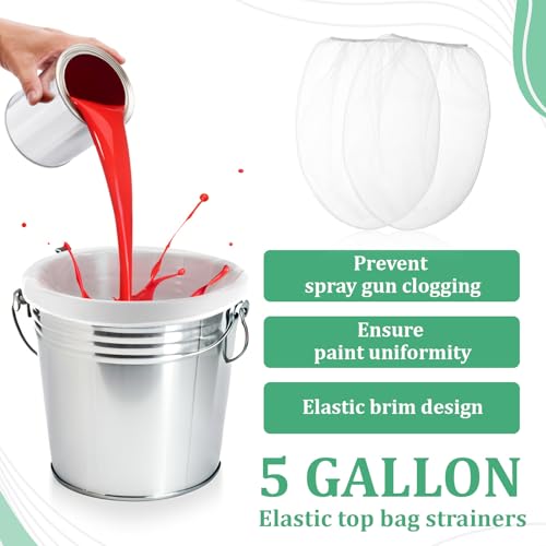 60 Pcs Paint Strainer Bags, 5 Gallon Fine Mesh Filter Bag