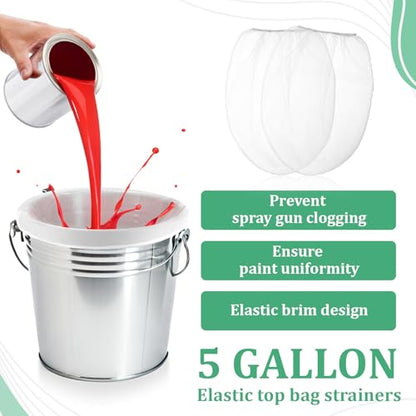60 Pcs Paint Strainer Bags, 5 Gallon Fine Mesh Filter Bag
