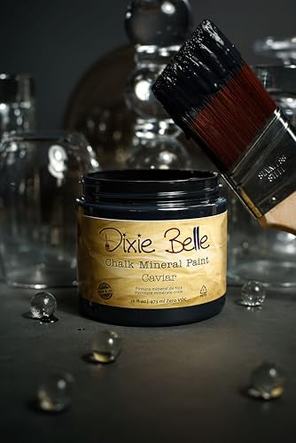 Dixie Belle Paint Company Chalk Mineral Paint - Caviar (4oz) - color: Caviar, size: 4 Fl Oz (Pack of 1)