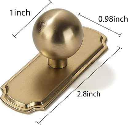 khtumeware 10-Pack Heavy Duty Solid Backplate for Cabinet Knobs Champagne Bronze Drawer Knobs with Backplate Suitable for Dresser and Kitchen Cabinet Hardware. - color: Champagne Bronze