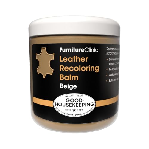 Furniture Clinic Leather Recoloring Balm, Beige Leather Dye - color: Beige, size: Balm