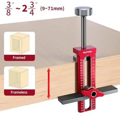 RUITOOL 3-in-1 Cabinet Door Mounting Jig for Face Frame/Frameless Cabinets
