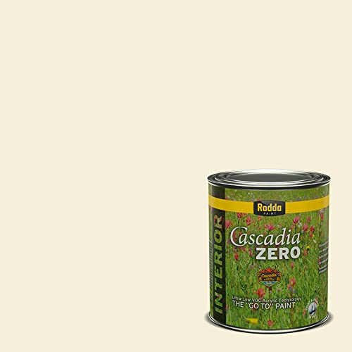 Rodda Paint CASCADIA ZERO Interior Semi-Gloss Paint & Primer in One, Quart, Marshmallow Fluff - color: Marshmallow Fluff, size: 32 Fl Oz (Pack of 1)