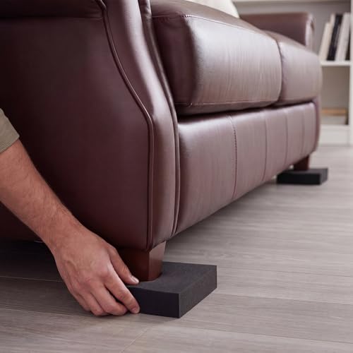 4 Pcs 1-1/2" Thick Foam Padding Sheet with Adhesive Backing Block - color: Black, size: 1.5 Inch Thick, 4 x 4 Inches