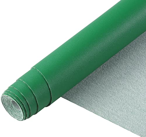 Picheng Smooth Faux Leather Sheets: 13.8"X53" Solid Soft Faux Leather Roll - color: Green