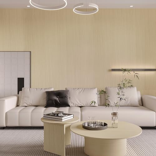 BOMENG Wood Grain Contact Paper Kitchen Countertop Peel and Stick Wallpaper - color: Beige Wood, size: 32" x 354"